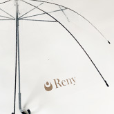 50cm 透明 黒骨 手開き傘 ビニール面 1面
										