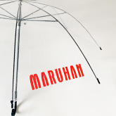 50cm 透明 黒骨 手開き傘 ビニール面 1面
										