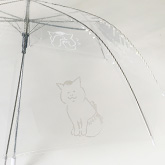 60cm 透明 ジャンプ傘 ビニール面 8面